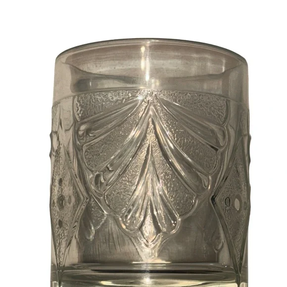 Martha Stewart Set of 6 Everyday Use Fan Diamond Round Clear Glasses - Picture 4 of 16